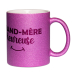 Mug à paillettes violet Mamie heureuse