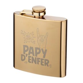 Flasque dorée Papy d'enfer Flasque dorée Papy d'enfer