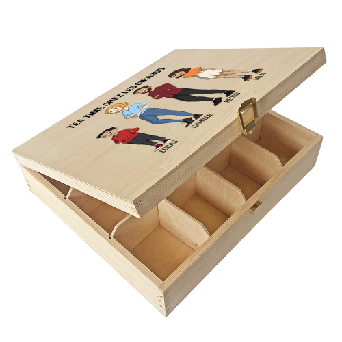 Coffret à thé imrpimé personnages animés