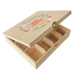 coffret à thé 12 compartiments imprimé  fleuris et scolaire