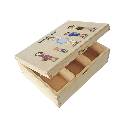 Coffret à thé 6 compartiments