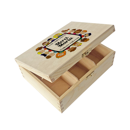 Boîte à thé merci maîtresse avec  6 compartiments