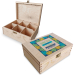 Coffret à thé 6 compartiments tropical