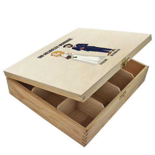 Coffret à thé avec 12 rangements My manga family