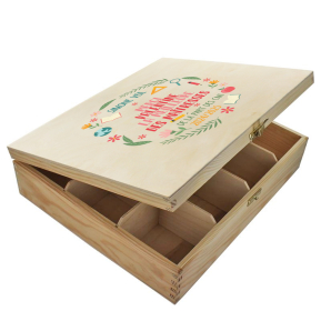Coffret à thé 12 compartiments personnalisée pour la maîtresse