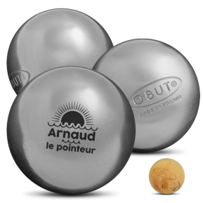 Boules de pétanque OBUT gravées - motif été