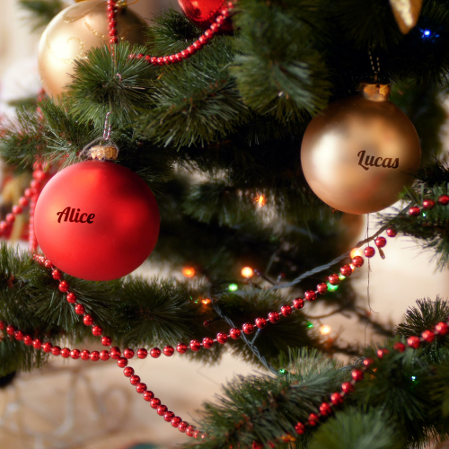 Boules de noël personnalisées prénom