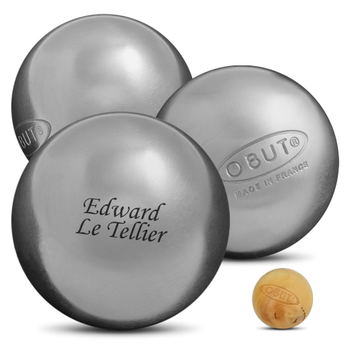 Boules OBUT gravées d'un prénom et d'un nom personnalisé