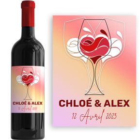 Bouteille de vin personnalisée Filtre d'amour