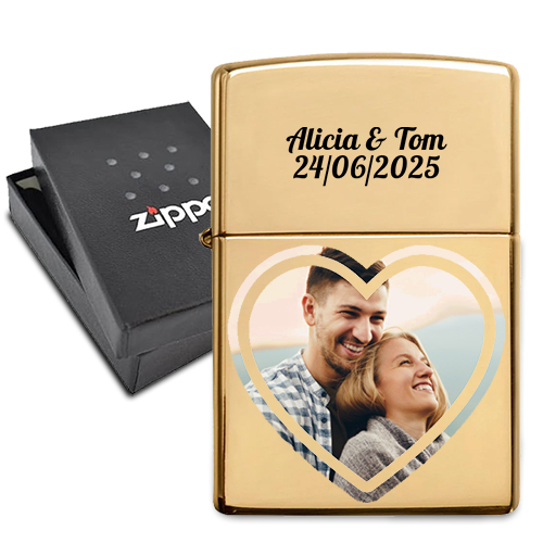 briquet zippo avec gravure élégante