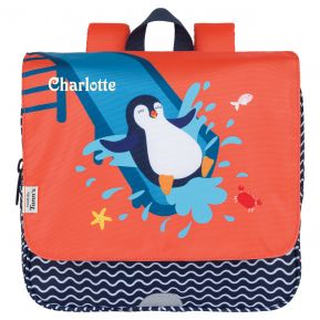 Cartable Tann's pour enfant brodé - Pingouin