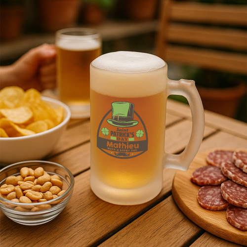 Chope à  bière - Saint Patrick imprimée