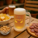 Chope de bière plage personnalisée