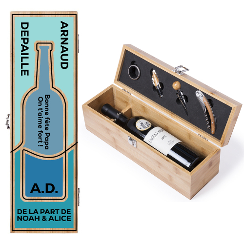 coffret sommelier à imprimés colorés colorés