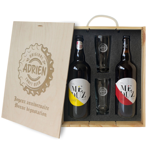 Coffret à bière 4 pièces Capsule personnalisé 