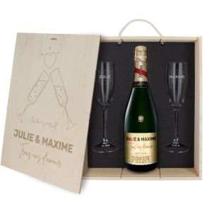 Coffret Champagne personnalisé Cur et Bulles