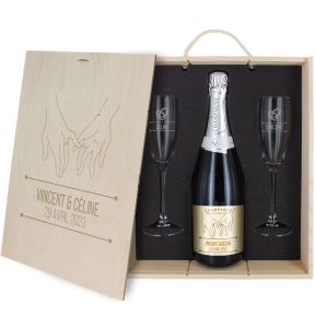 Coffret Champagne personnalisé Fiançailles