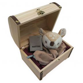 Coffret cadeau naissance avec doudou personnalisé