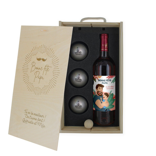 Coffret vin et pétanque Fête des Pères 4