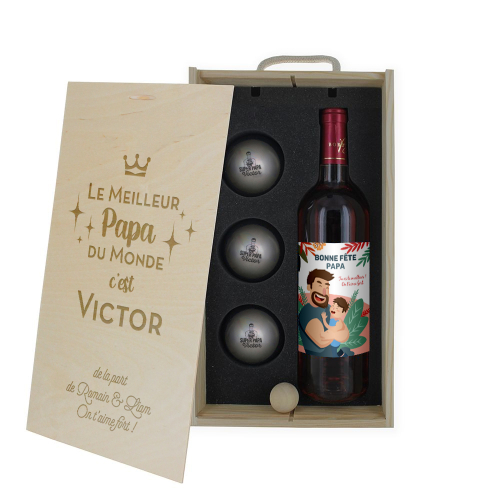 Coffret vin et pétanque Fête des Pères 3