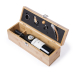 Ecrin bouteille de vin avec 4 accessoires 