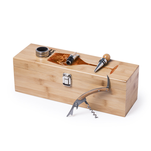Accessoires coffret sommelier imprimé verre de vin