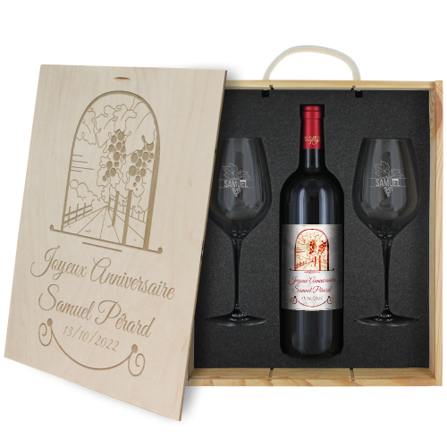 coffret à vin personnalisé évènement