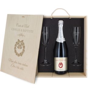 Coffret Champagne personnalisé Joyeux Noël