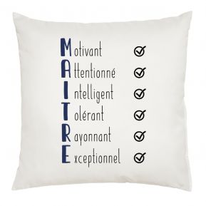 Coussin Les qualités du Maître