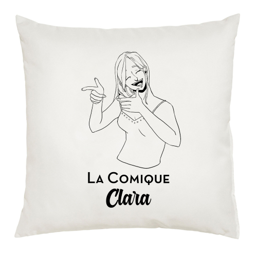 Coussin personnalisé collection Les Personnalités - La Comique