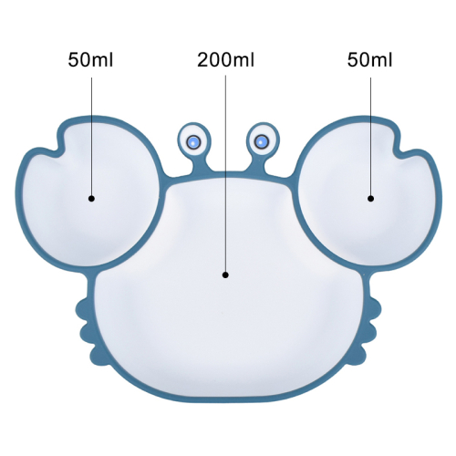 Contenance Assiette Crabe blanc et couverts personnalisés avec prénom et motif