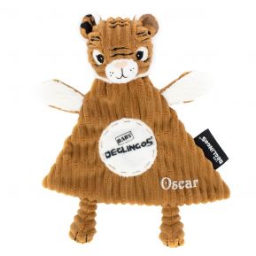 Mini Doudou Déglingos Speculos le Tigre brodé