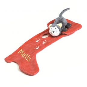 Doudou chat botté brodé prénom Doudou chat botté brodé prénom