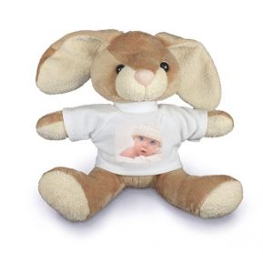 Peluche Lapin personnalisée photo