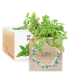 Ecocube en bois imprimé Couronne de fleurs