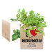 Ecocube en bois imprimé remerciement nounou