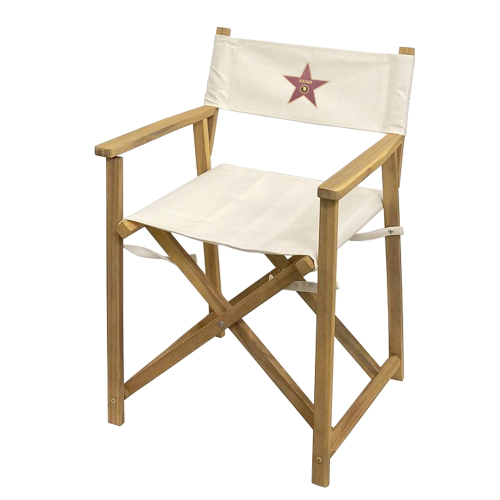 Fauteuil de star écru et étoile Hollywood