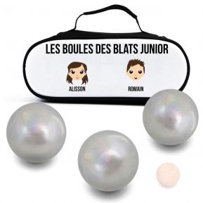 3 Boules De Pétanque Junior Point GRIS OBUT