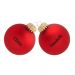 Lot de 2 boules de noël rouge gravées prénoms