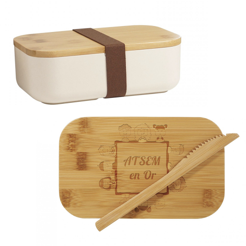 Lunchbox en Bambou ATSEM en or