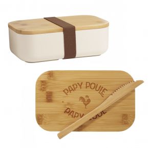 Lunchbox en Bambou Papy Poule Papy Cool Lunchbox en Bambou Papy Poule Papy Cool
