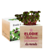 Ecocube en bois imprimé remerciement nounou