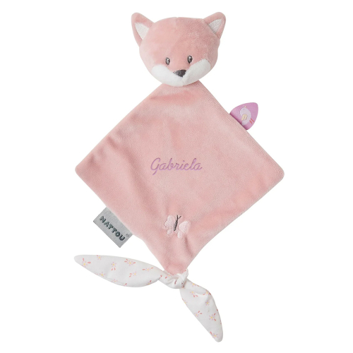 Mini doudou brodé renard Alice