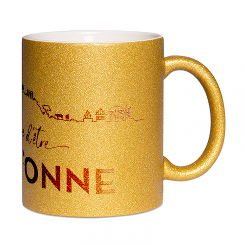 Mug à paillettes Fière d'être bretonne