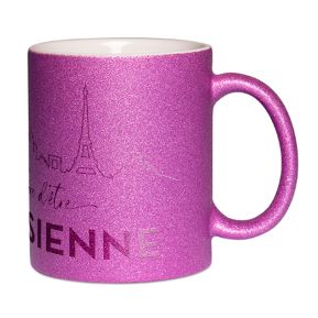 Mug à paillettes Fier d'être Parisien