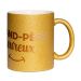 Mug à paillettes papy heureux doré