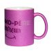 Mug à paillettes papy heureux violet