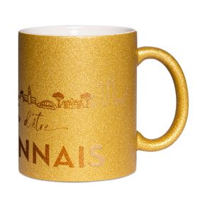 Mug à paillettes Fier d'être Lyonnais