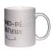 Mug à paillettes papy heureux argenté