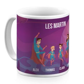 Mug personnalisé super famille 